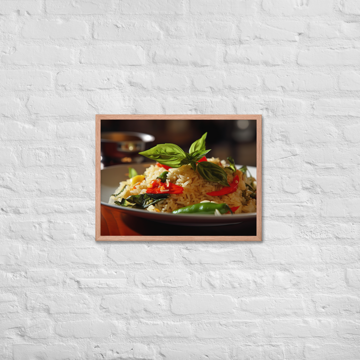 Thai Basil Fried Rice Framed poster 🤤 from Yumify.AI