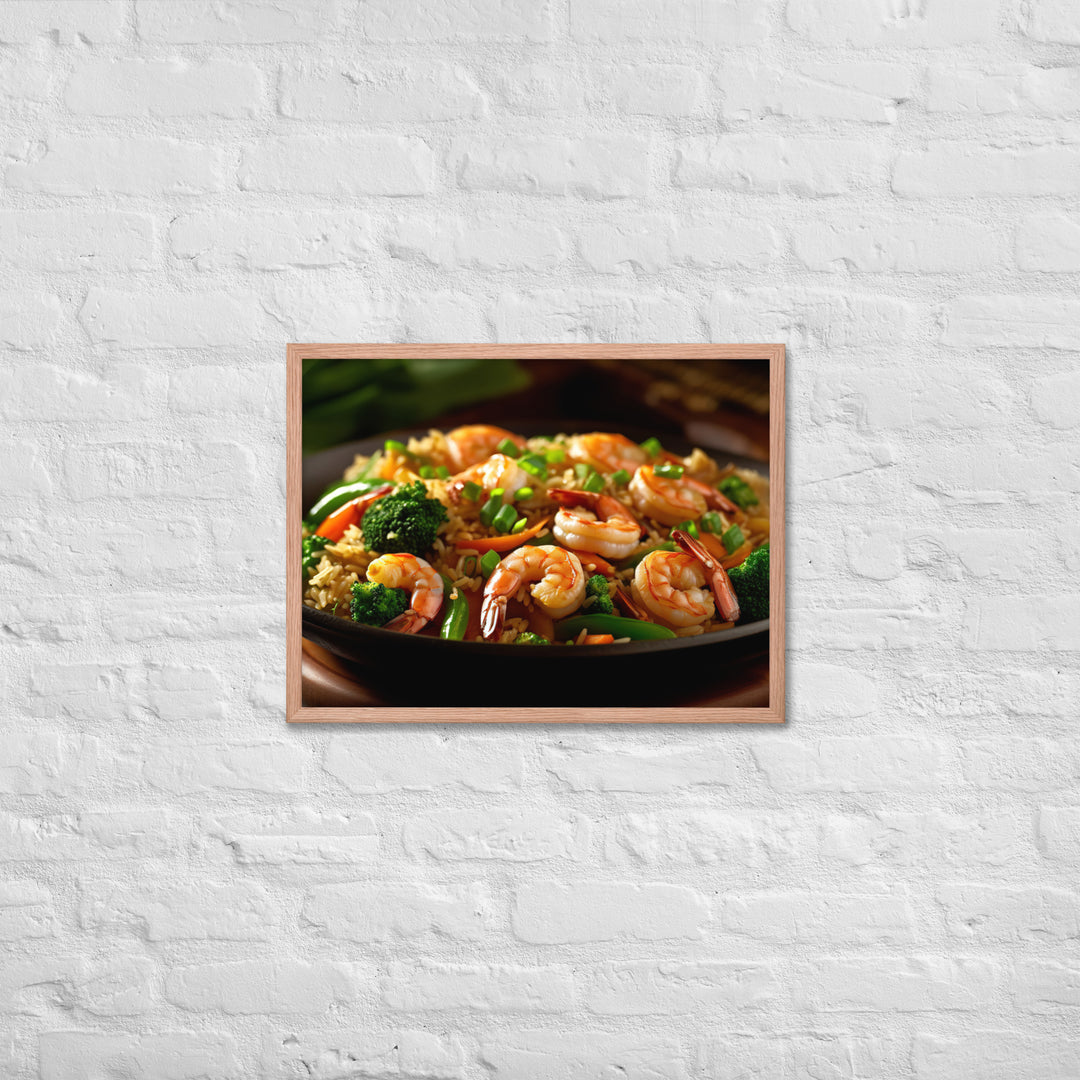 Shrimp Fried Rice Framed poster 🤤 from Yumify.AI