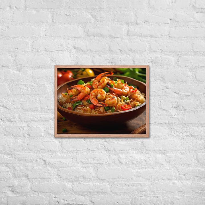 Seafood Fried Rice Framed poster 🤤 from Yumify.AI