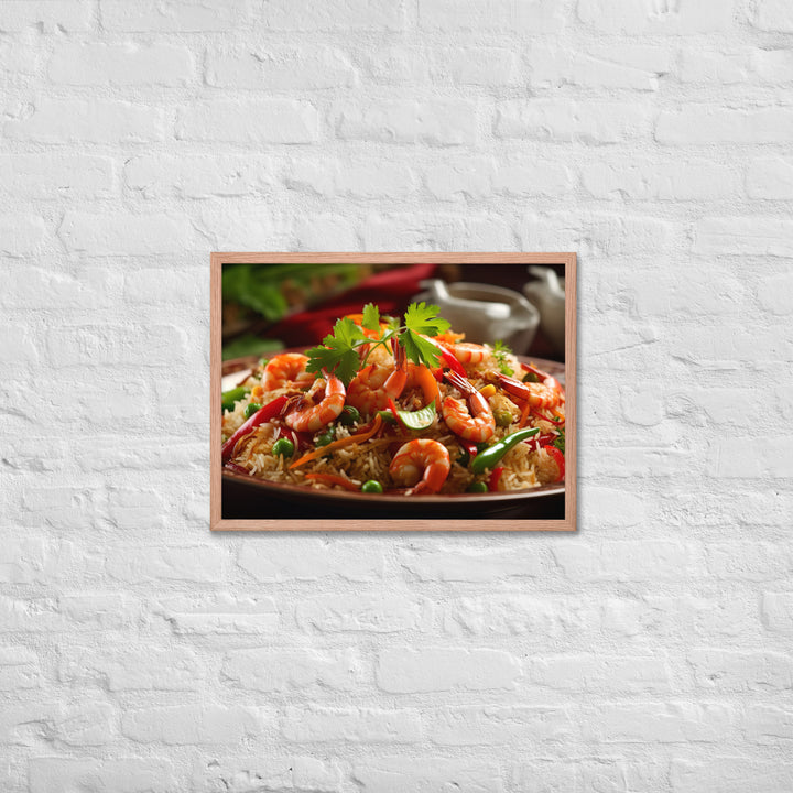 Seafood Fried Rice Framed poster 🤤 from Yumify.AI