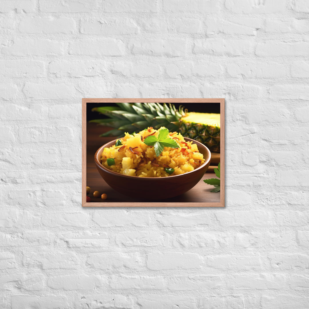 Pineapple Fried Rice Framed poster 🤤 from Yumify.AI