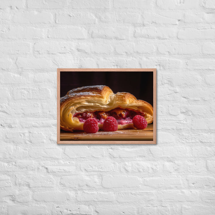 Raspberry Croissant Framed poster 🤤 from Yumify.AI