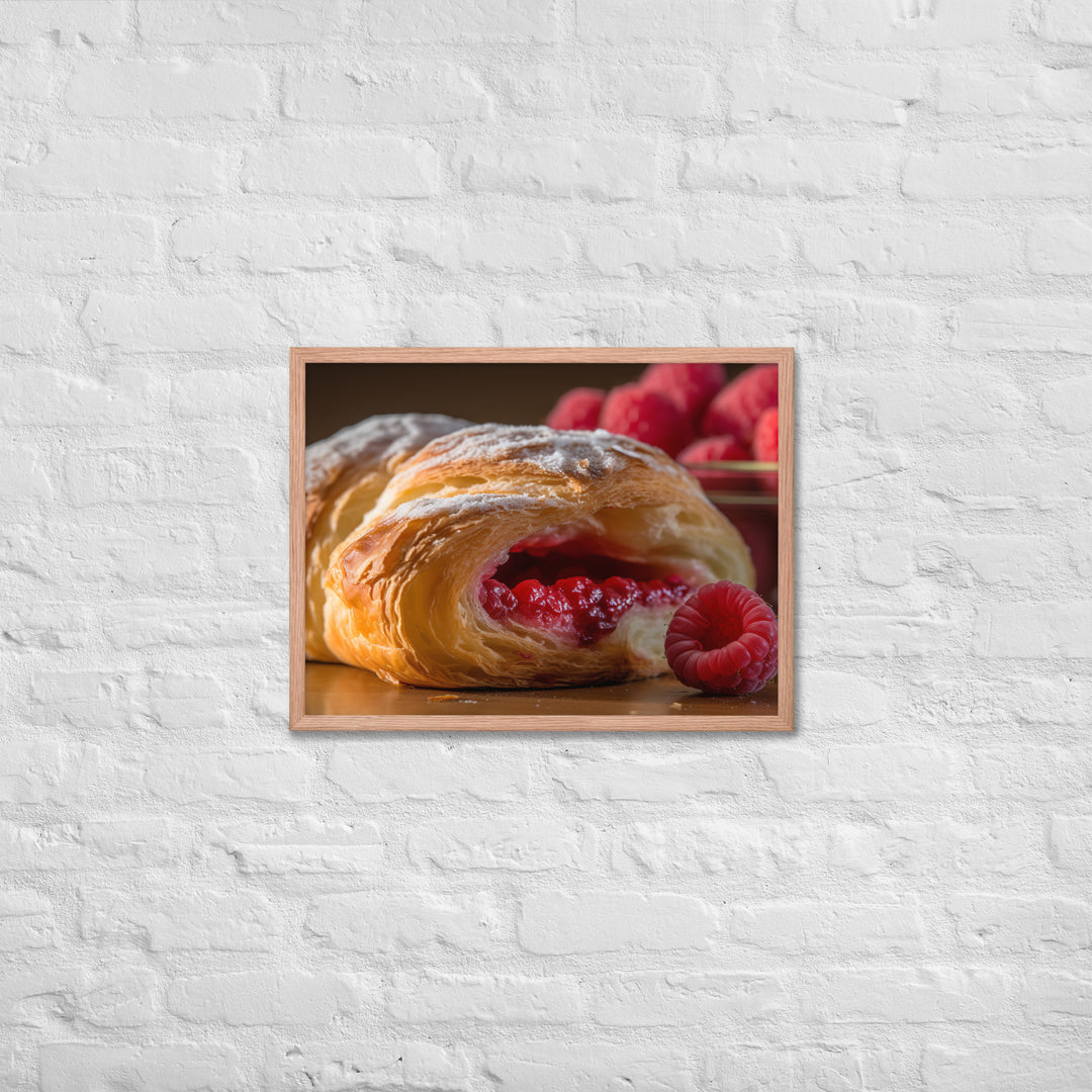 Raspberry Croissant Framed poster 🤤 from Yumify.AI