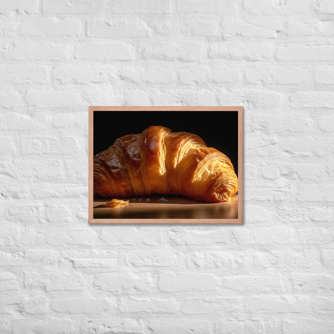 Plain Croissant Framed poster 🤤 from Yumify.AI