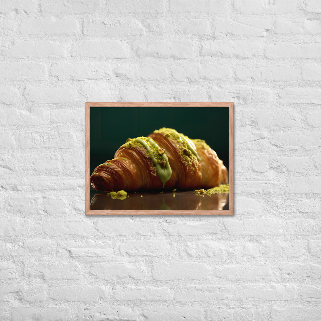 Pistachio Croissant Framed poster 🤤 from Yumify.AI