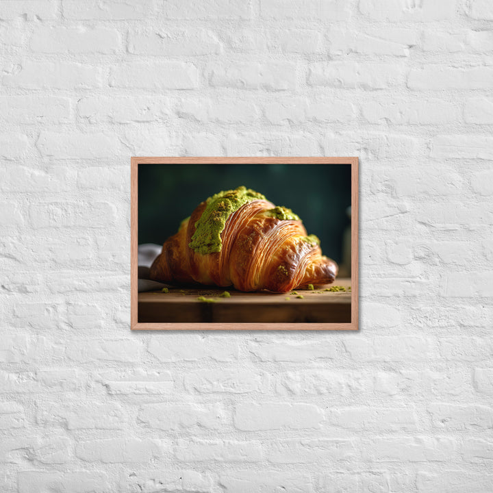 Matcha Croissant Framed poster 🤤 from Yumify.AI