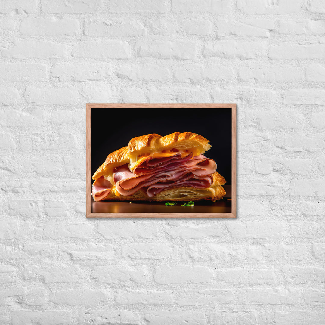 Ham and Cheese Croissant Framed poster 🤤 from Yumify.AI