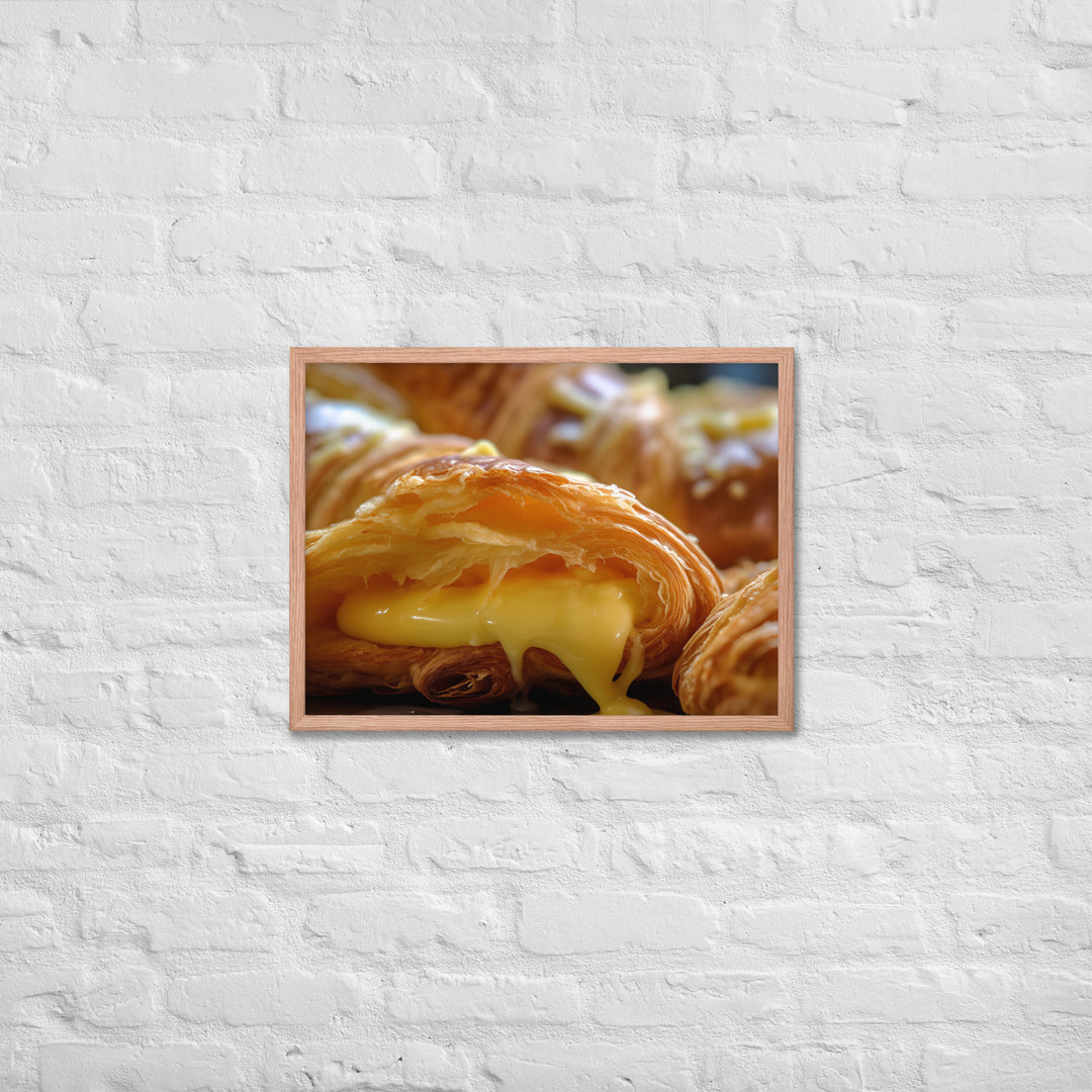 Custard filled Croissant Framed poster 🤤 from Yumify.AI