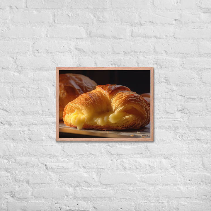 Custard filled Croissant Framed poster 🤤 from Yumify.AI