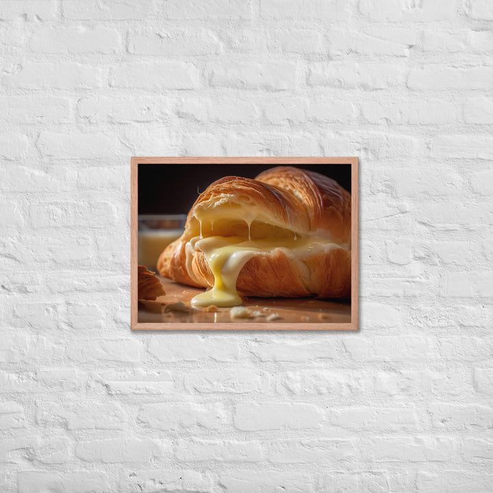 Custard filled Croissant Framed poster 🤤 from Yumify.AI