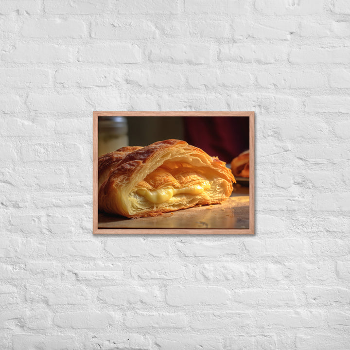 Custard filled Croissant Framed poster 🤤 from Yumify.AI