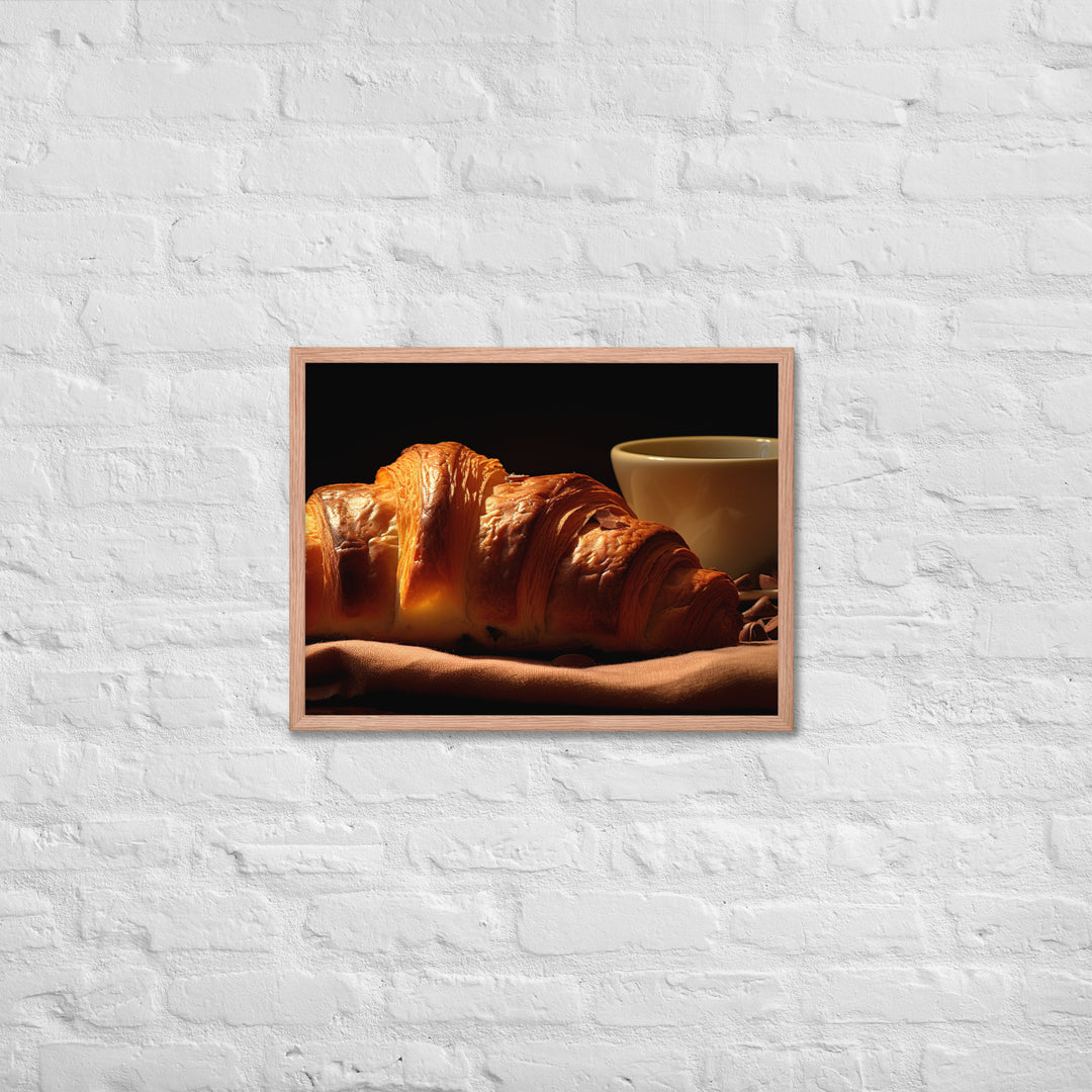 Chocolate Croissant Framed poster 🤤 from Yumify.AI