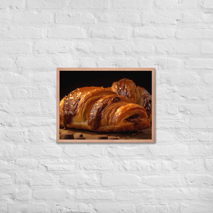 Chocolate Croissant Framed poster 🤤 from Yumify.AI