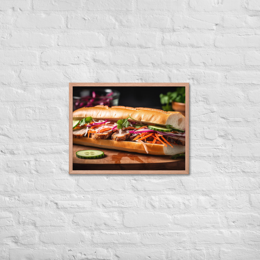 Grilled Pork and Pickled Vegetables Framed poster 🤤 from Yumify.AI