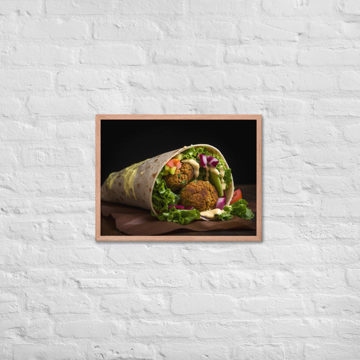 Spicy Falafel Wrap Framed poster 🤤 from Yumify.AI