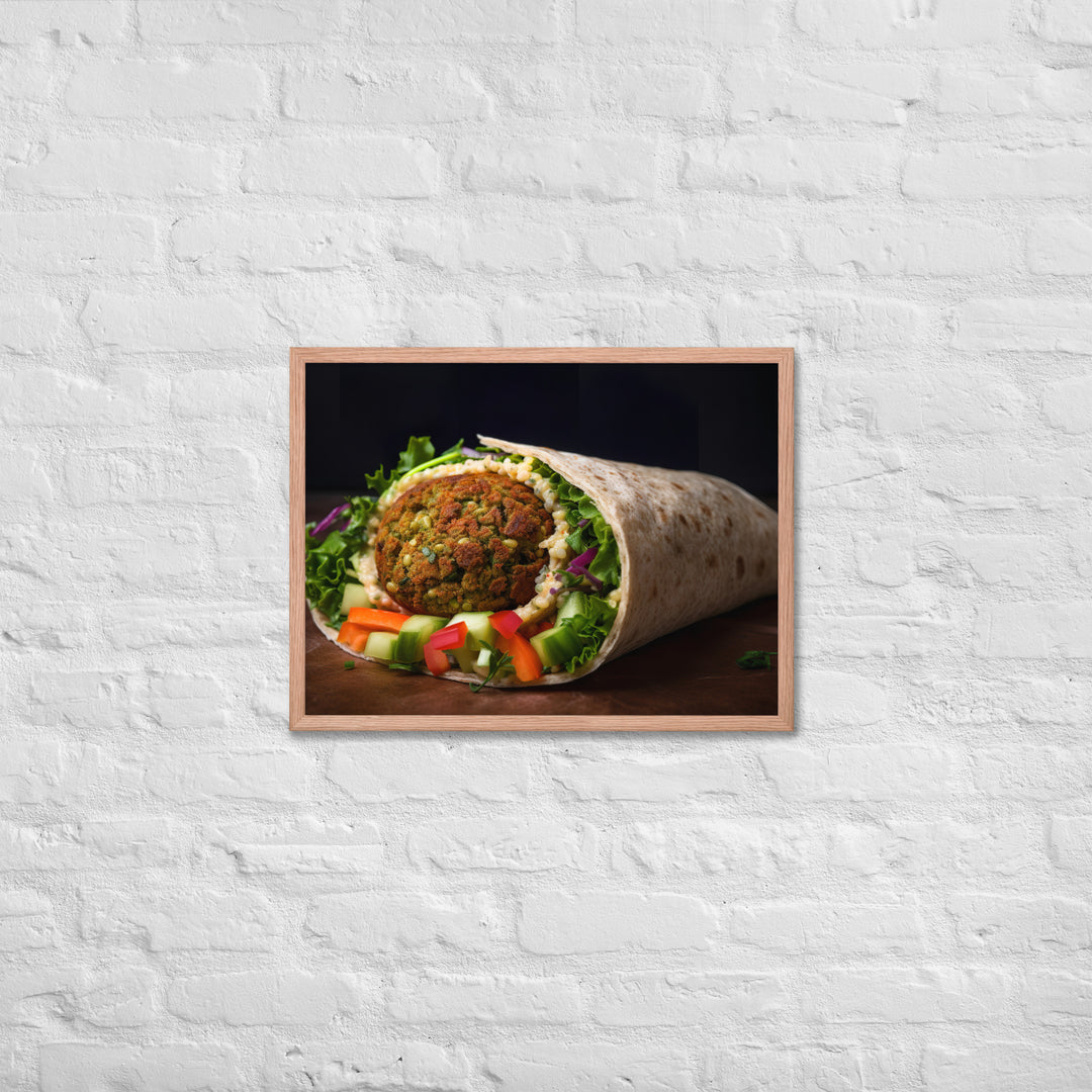 Spicy Falafel Wrap Framed poster 🤤 from Yumify.AI