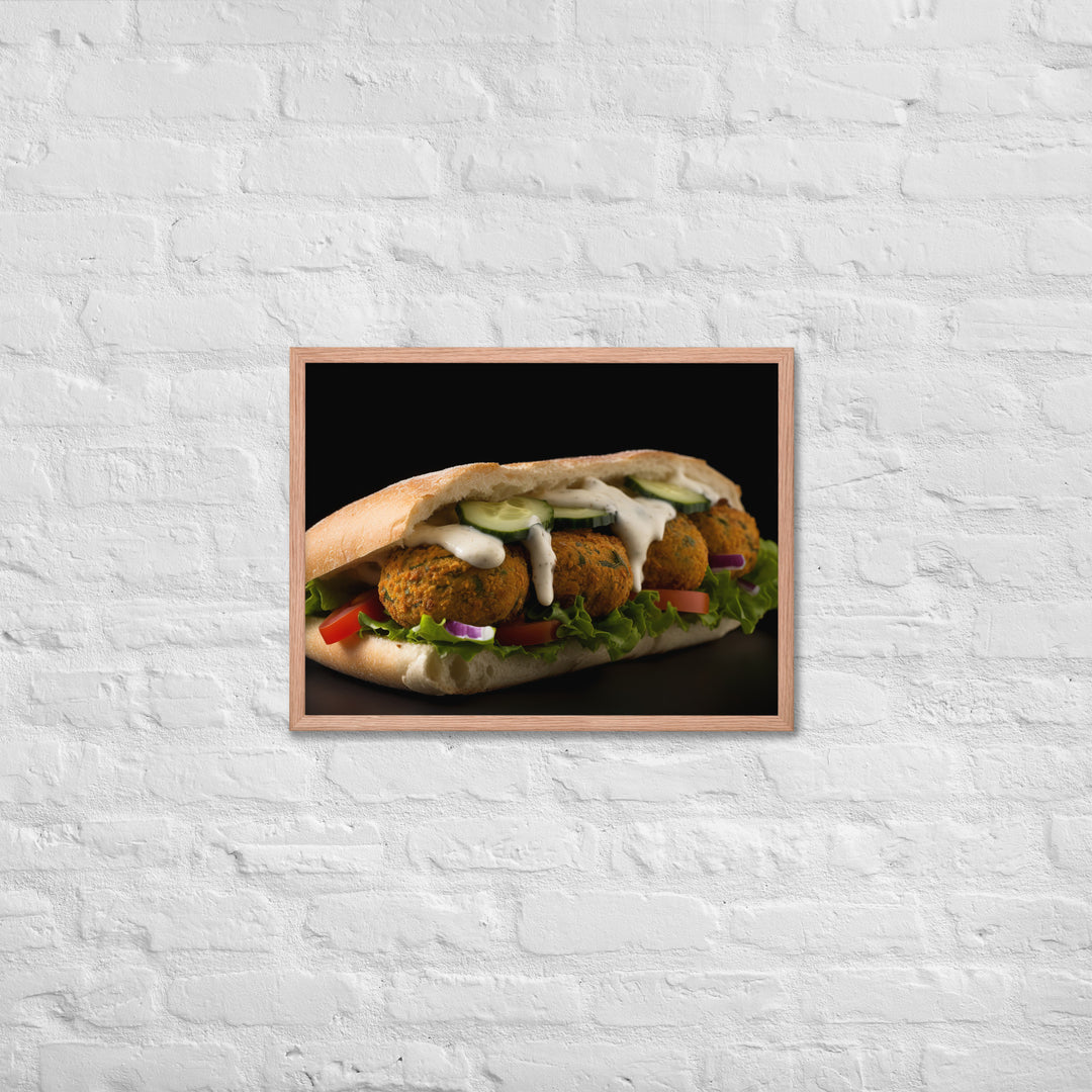 Falafel Sandwich Framed poster 🤤 from Yumify.AI