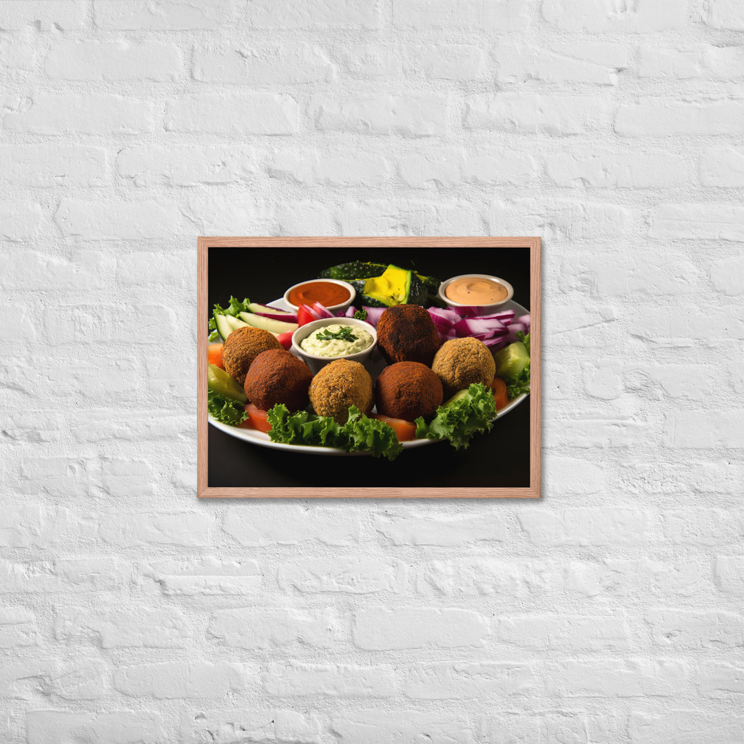 Falafel Platter Framed poster 🤤 from Yumify.AI