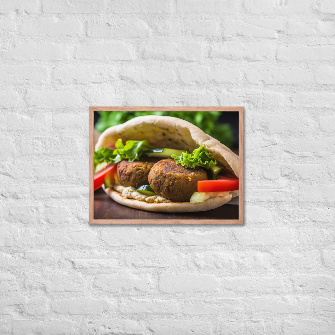 Delicious Falafel Pita Framed poster 🤤 from Yumify.AI