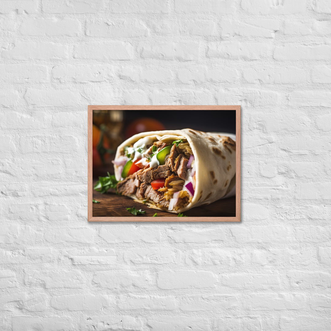 Shawarma Delight Framed poster 🤤 from Yumify.AI