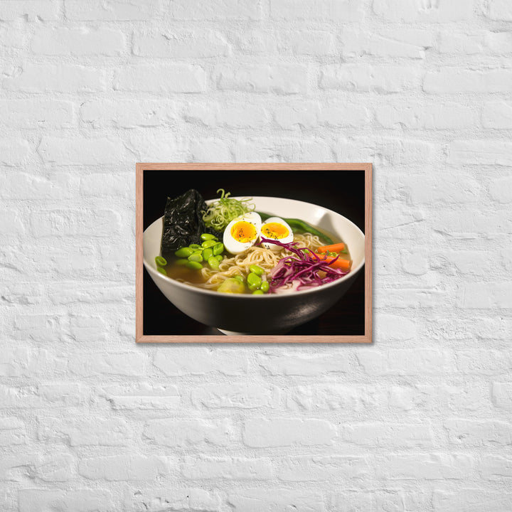 Vibrant Vegetable Ramen Framed poster 🤤 from Yumify.AI