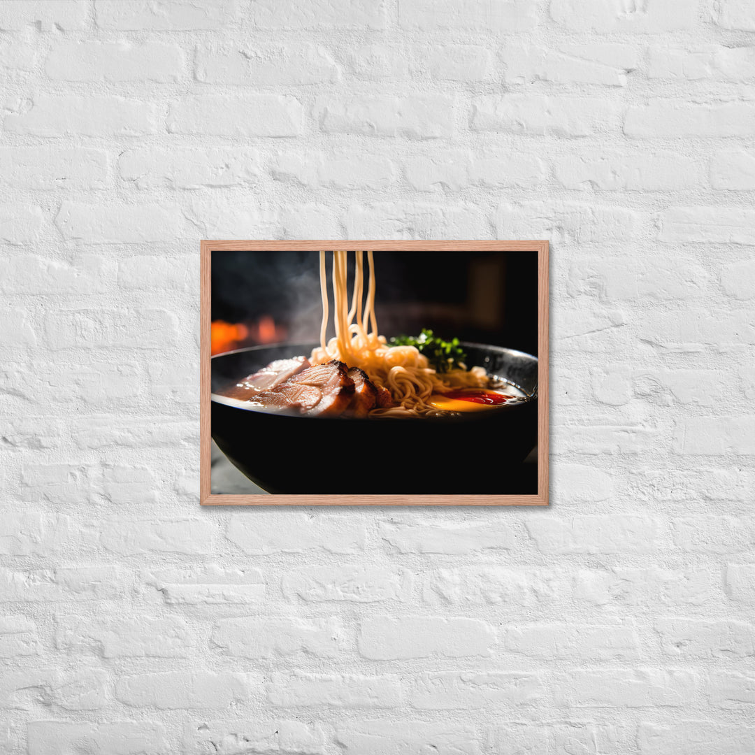 Steamy Pork Ramen Framed poster 🤤 from Yumify.AI