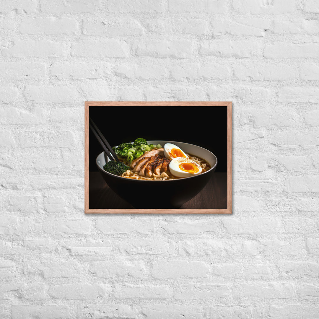 Spicy Chicken Ramen Framed poster 🤤 from Yumify.AI