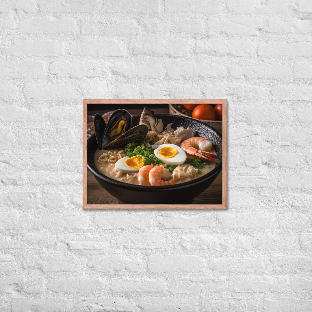 Seafood Ramen Framed poster 🤤 from Yumify.AI