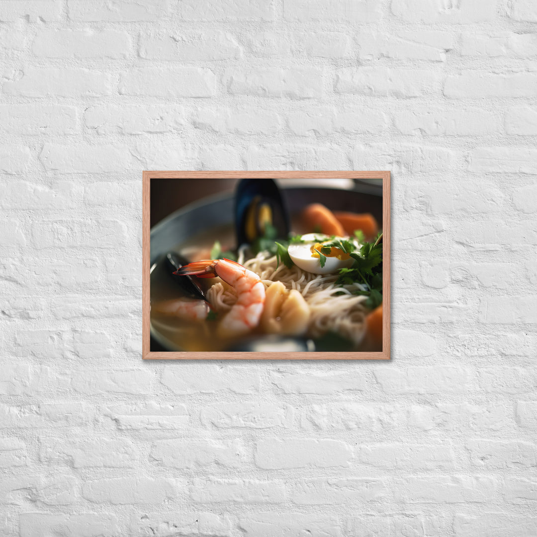 Seafood Ramen Framed poster 🤤 from Yumify.AI