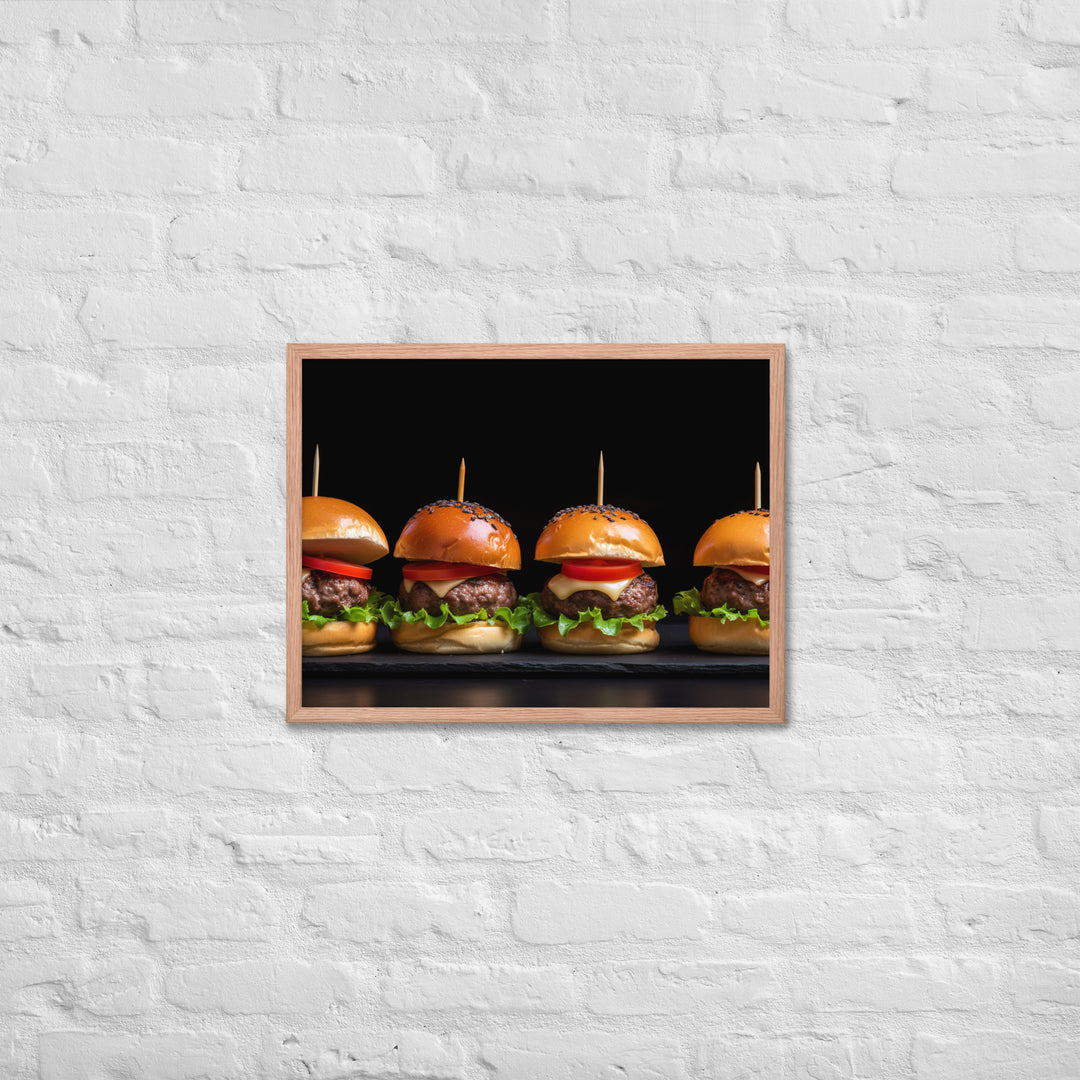 Slider Burgers Framed poster 🤤 from Yumify.AI