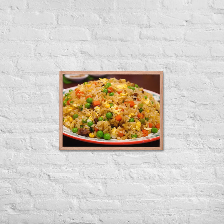 Yangzhou Fried Rice Framed poster 🤤 from Yumify.AI