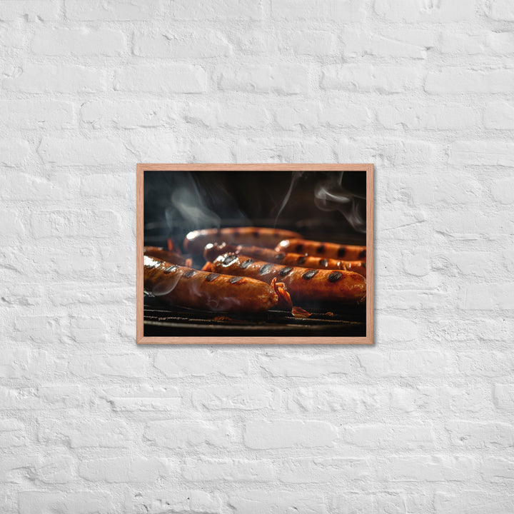 Sausage BBQ Framed poster 🤤 from Yumify.AI