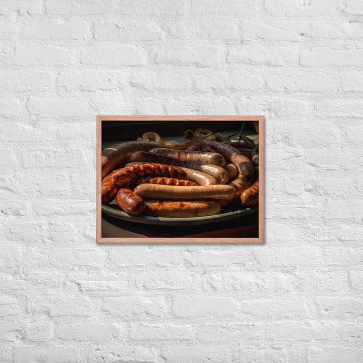 Sausage Framed poster 🤤 from Yumify.AI