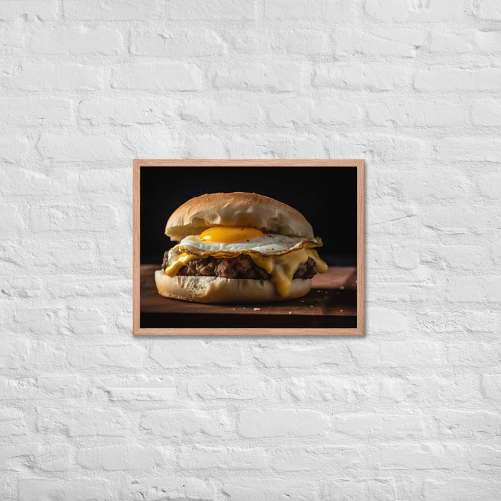 Sausage Breakfast Sandwich Framed poster 🤤 from Yumify.AI