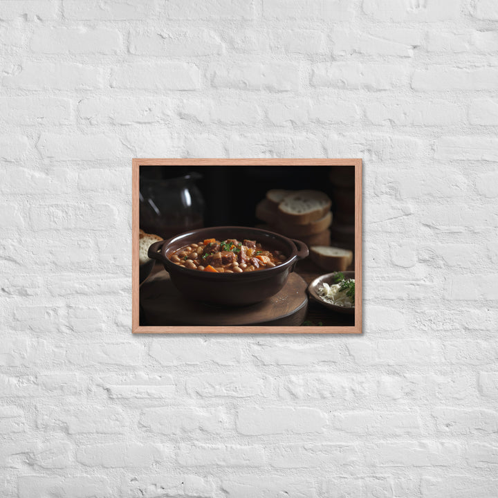 Sausage and Bean Stew Framed poster 🤤 from Yumify.AI