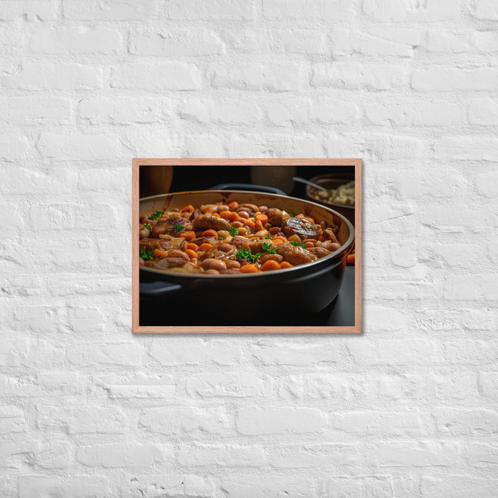 Sausage and Bean Casserole Framed poster 🤤 from Yumify.AI