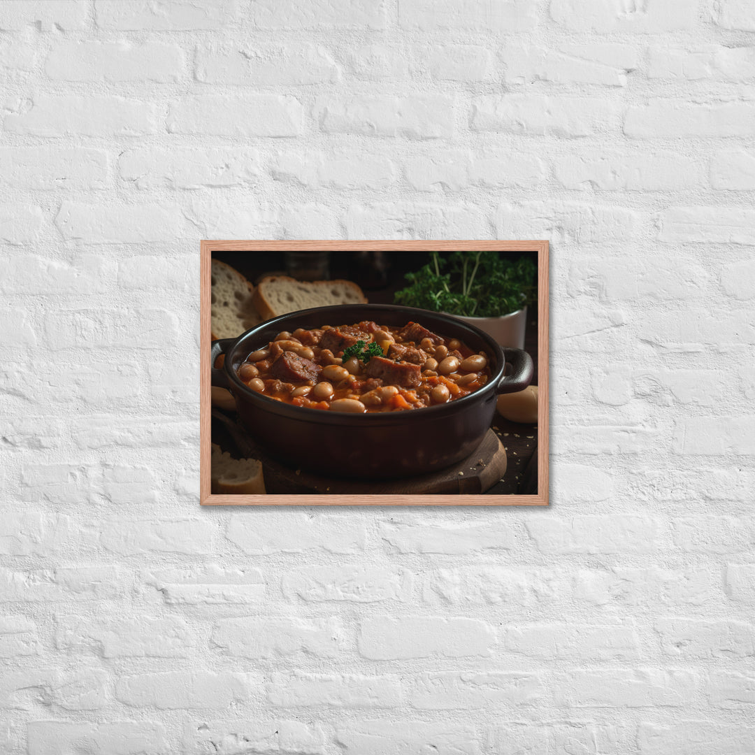 Sausage and Bean Stew Framed poster 🤤 from Yumify.AI