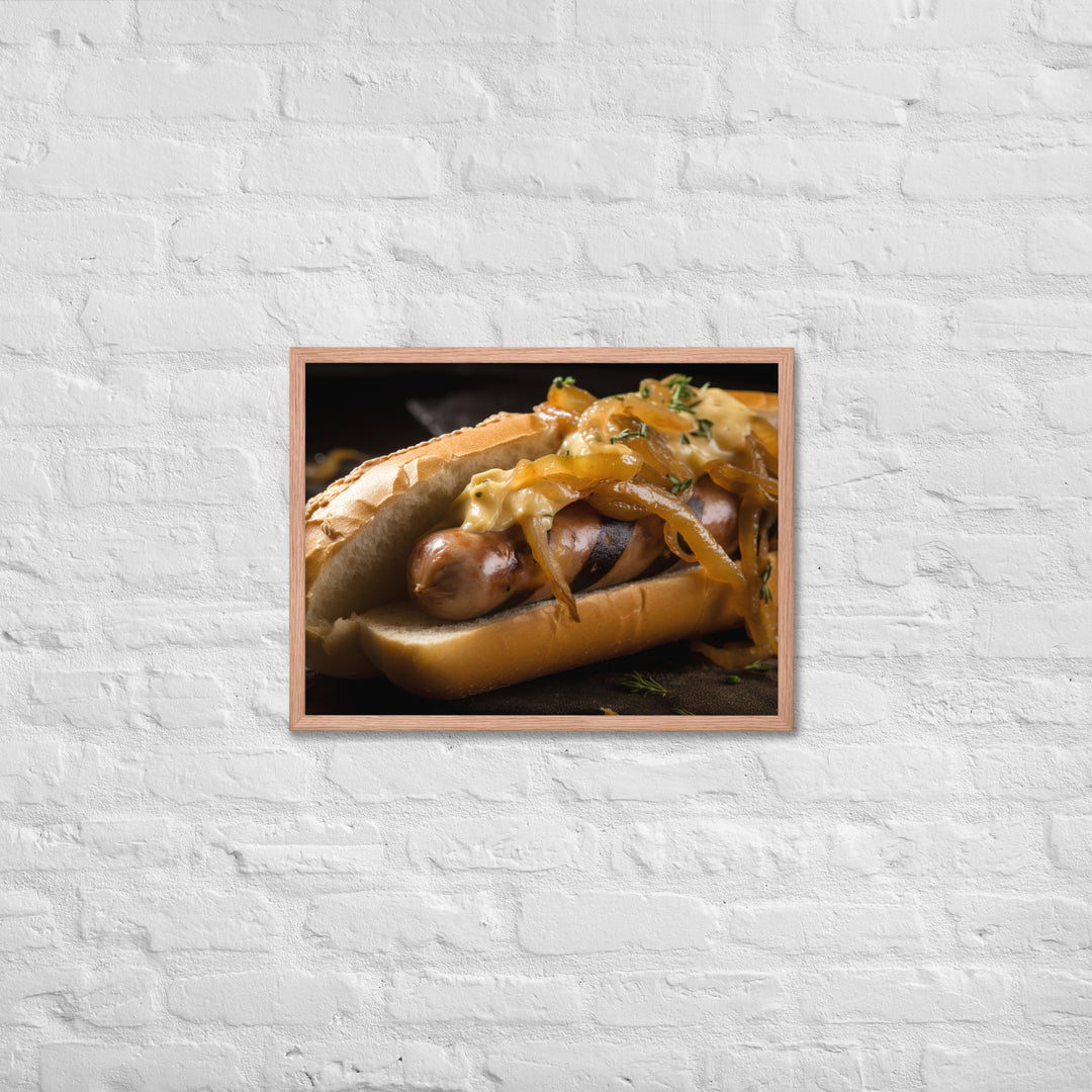 Grilled Bratwurst Framed poster 🤤 from Yumify.AI