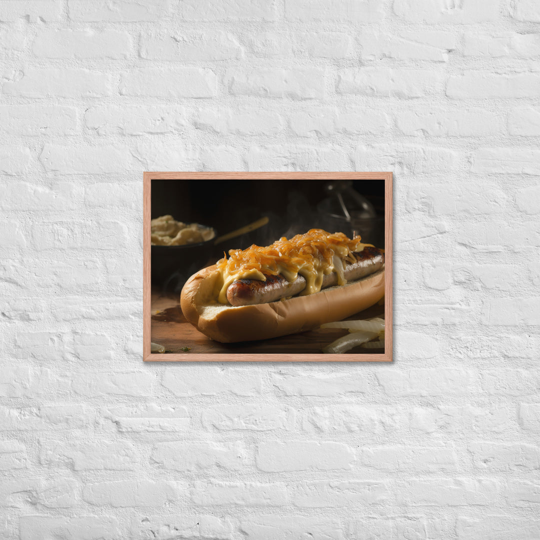 Grilled Bratwurst Framed poster 🤤 from Yumify.AI