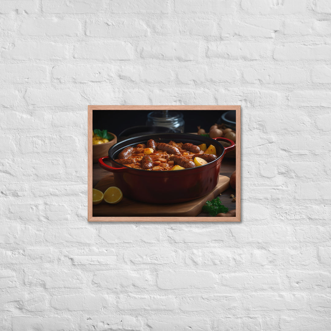 Chorizo and Potato Boil Up Framed poster 🤤 from Yumify.AI