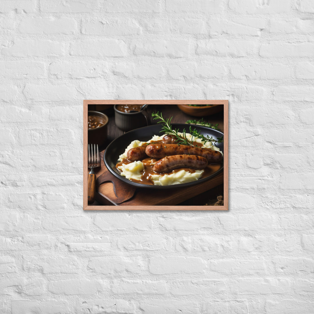 Bangers and Mash Framed poster 🤤 from Yumify.AI