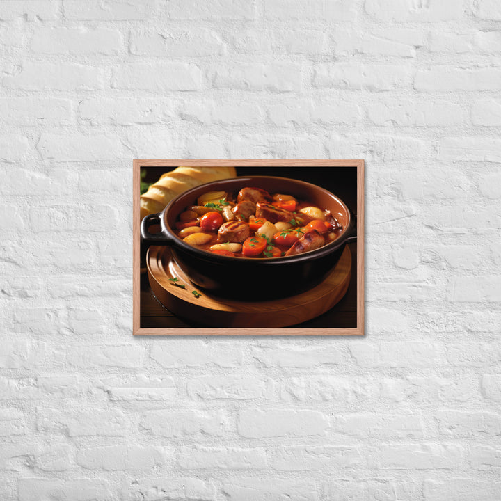 Sausage Stew Framed poster 🤤 from Yumify.AI