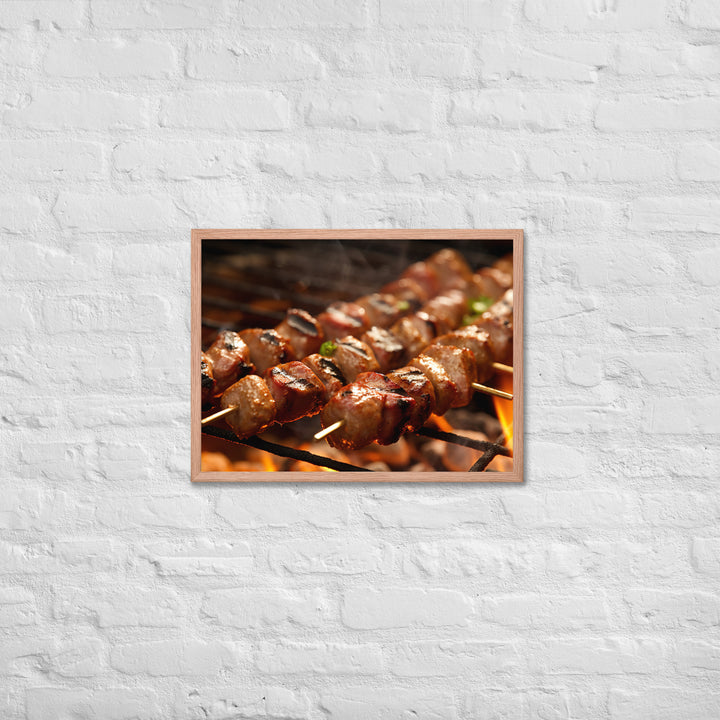 Sausage Skewers Framed poster 🤤 from Yumify.AI