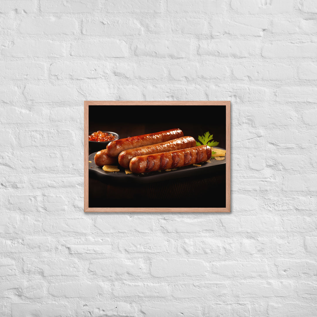 Roasted Sausage Framed poster 🤤 from Yumify.AI