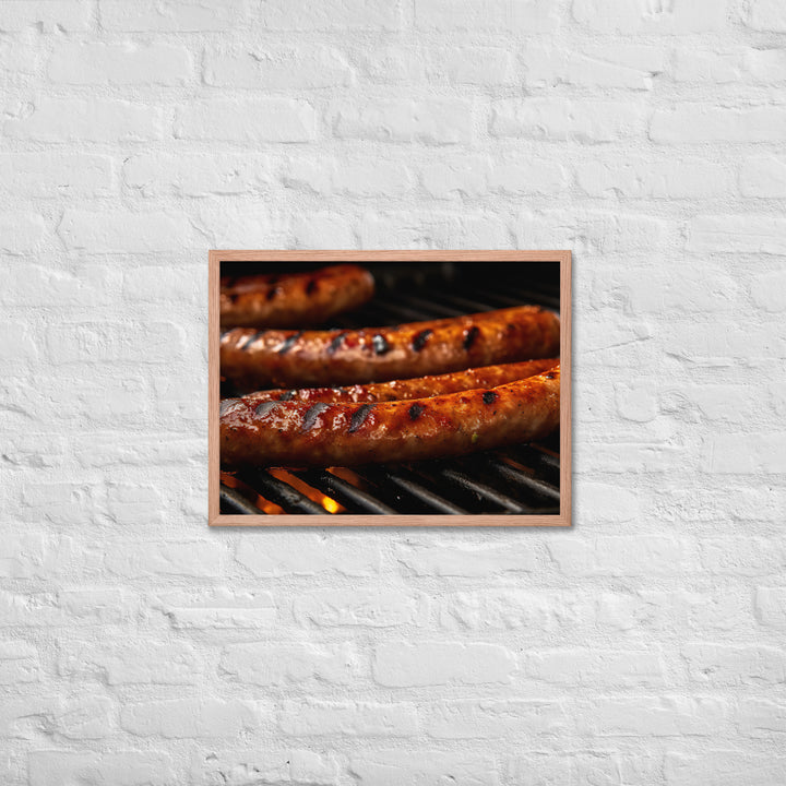 Grilled Sausage Framed poster 🤤 from Yumify.AI