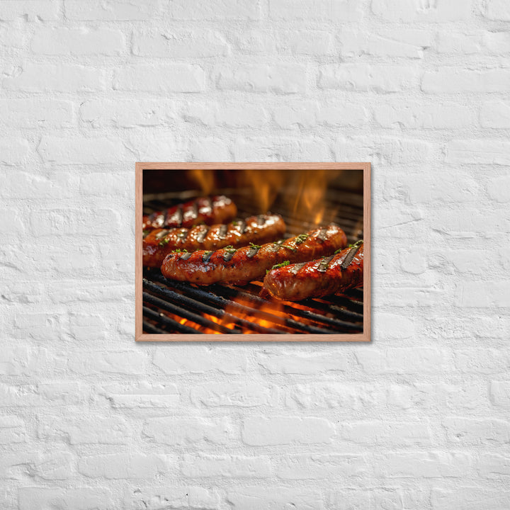 Grilled Sausage Framed poster 🤤 from Yumify.AI