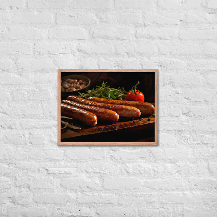 Baked Sausage Framed poster 🤤 from Yumify.AI