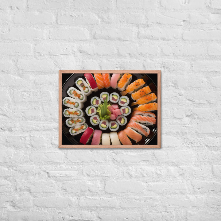 Sushi Platter Framed poster 🤤 from Yumify.AI