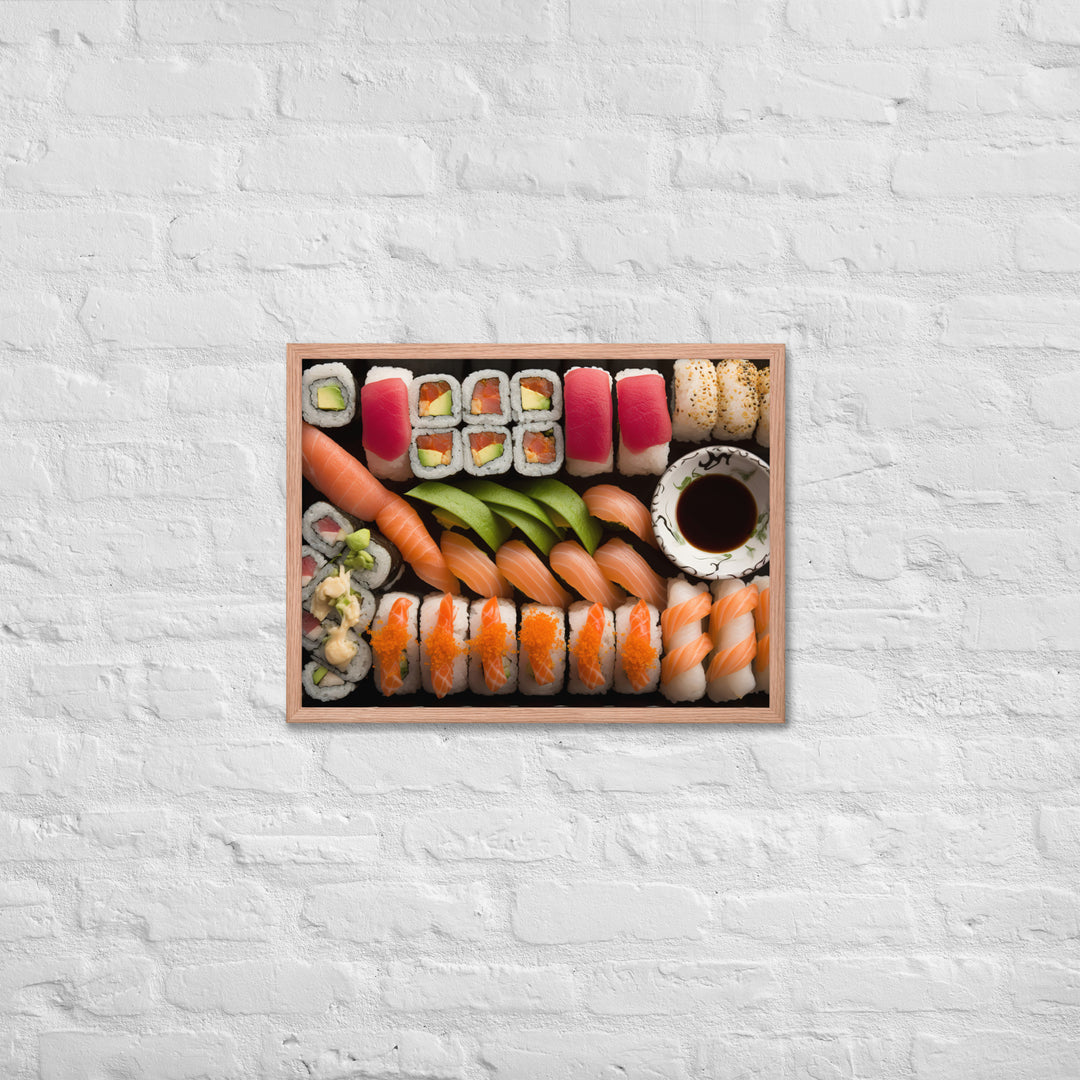 Sushi Platter Framed poster 🤤 from Yumify.AI