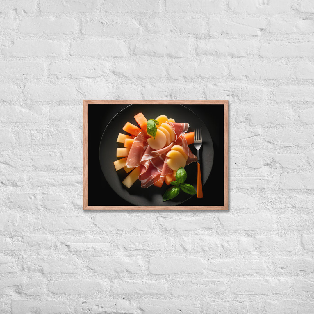 Parma Ham and Melon Appetizer Framed poster 🤤 from Yumify.AI